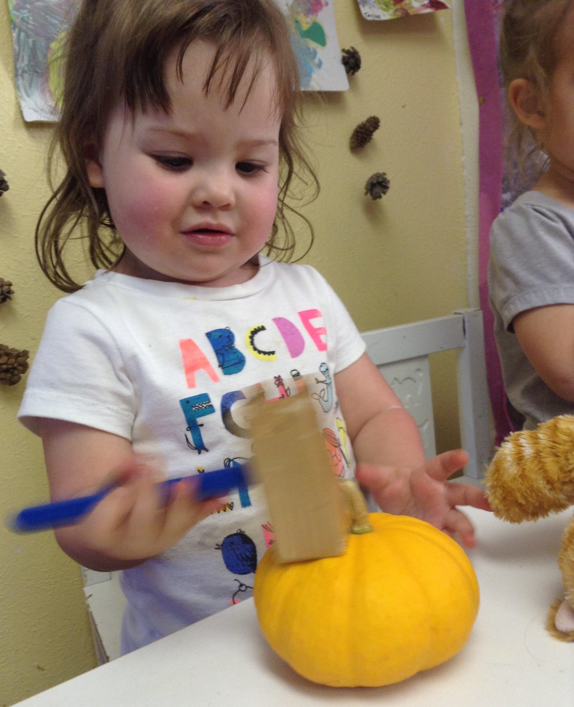Patchwork Toddlers Explore Pumpkins